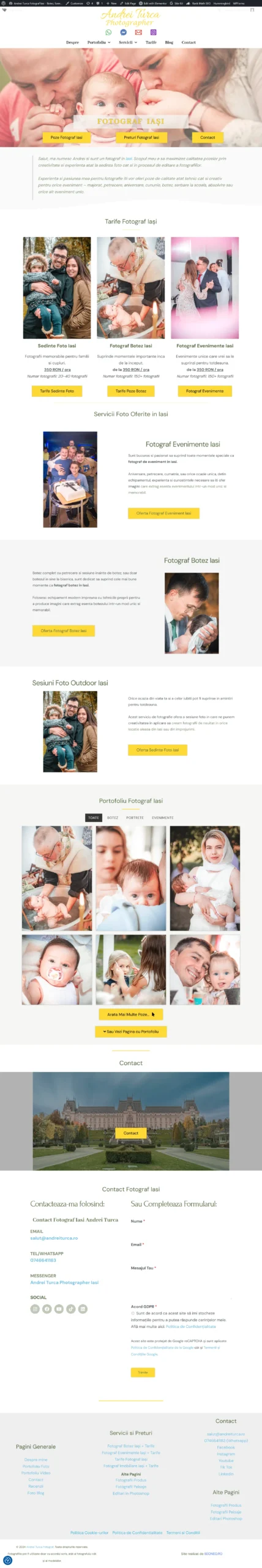 Andreiturca.ro Realizare Site Nou - Screenshot Pagina De Serviciu