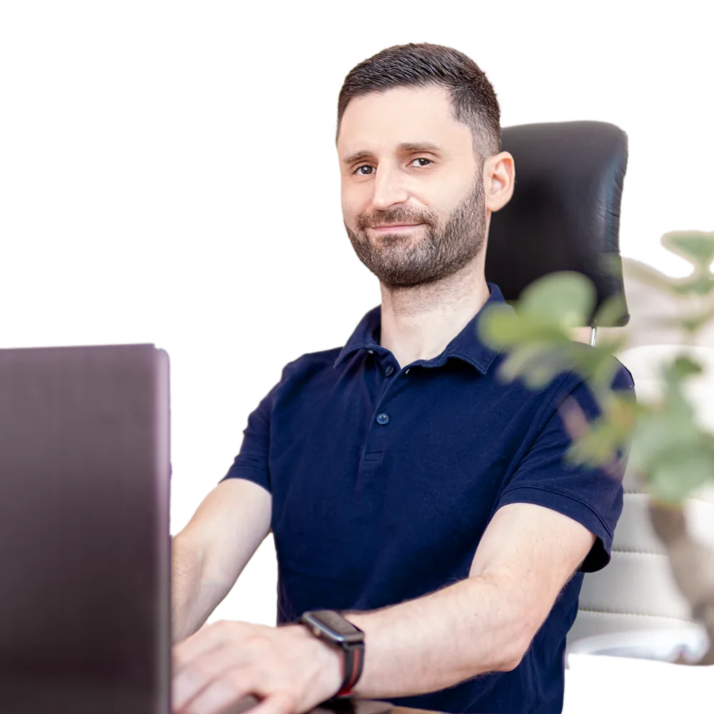 Portret Andrei Turca Motanul Seo Tricou Albastru Transparent