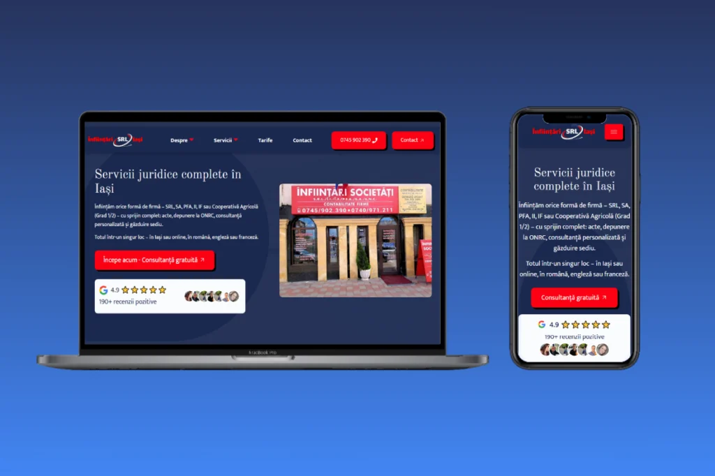 Studiu de caz seo site local Iasi - servicii juridice