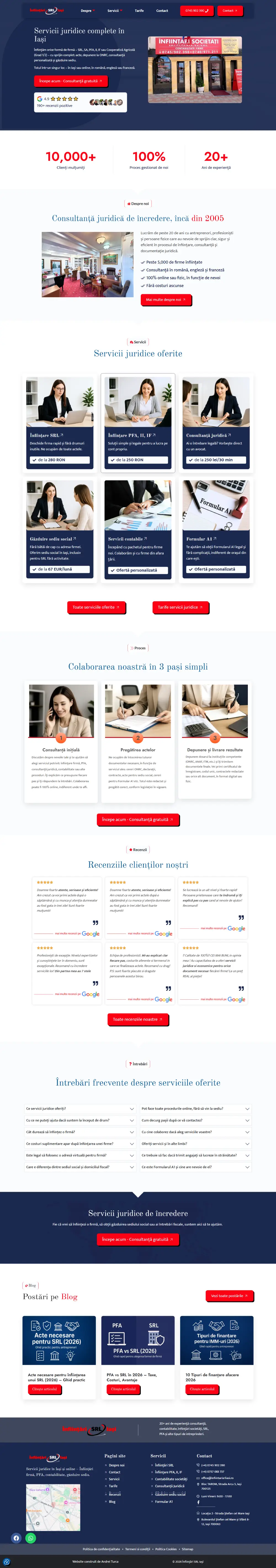 infiintari srl iasi screenshot site nou